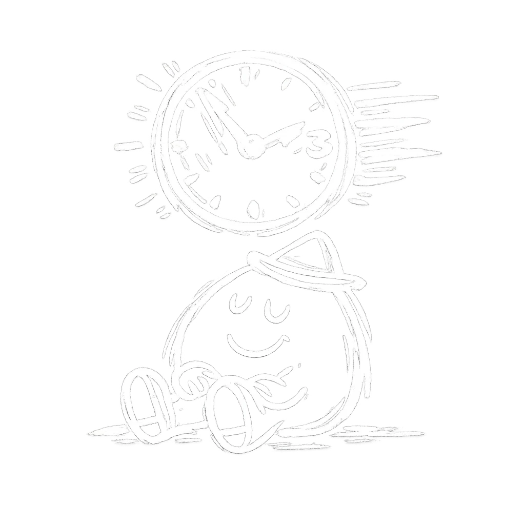 Cartoon character looking pensive reflecting on hypnosis